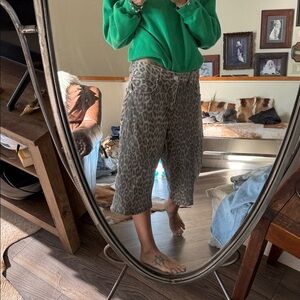 Leopard Print Pants shorts jorts size 5 / 27